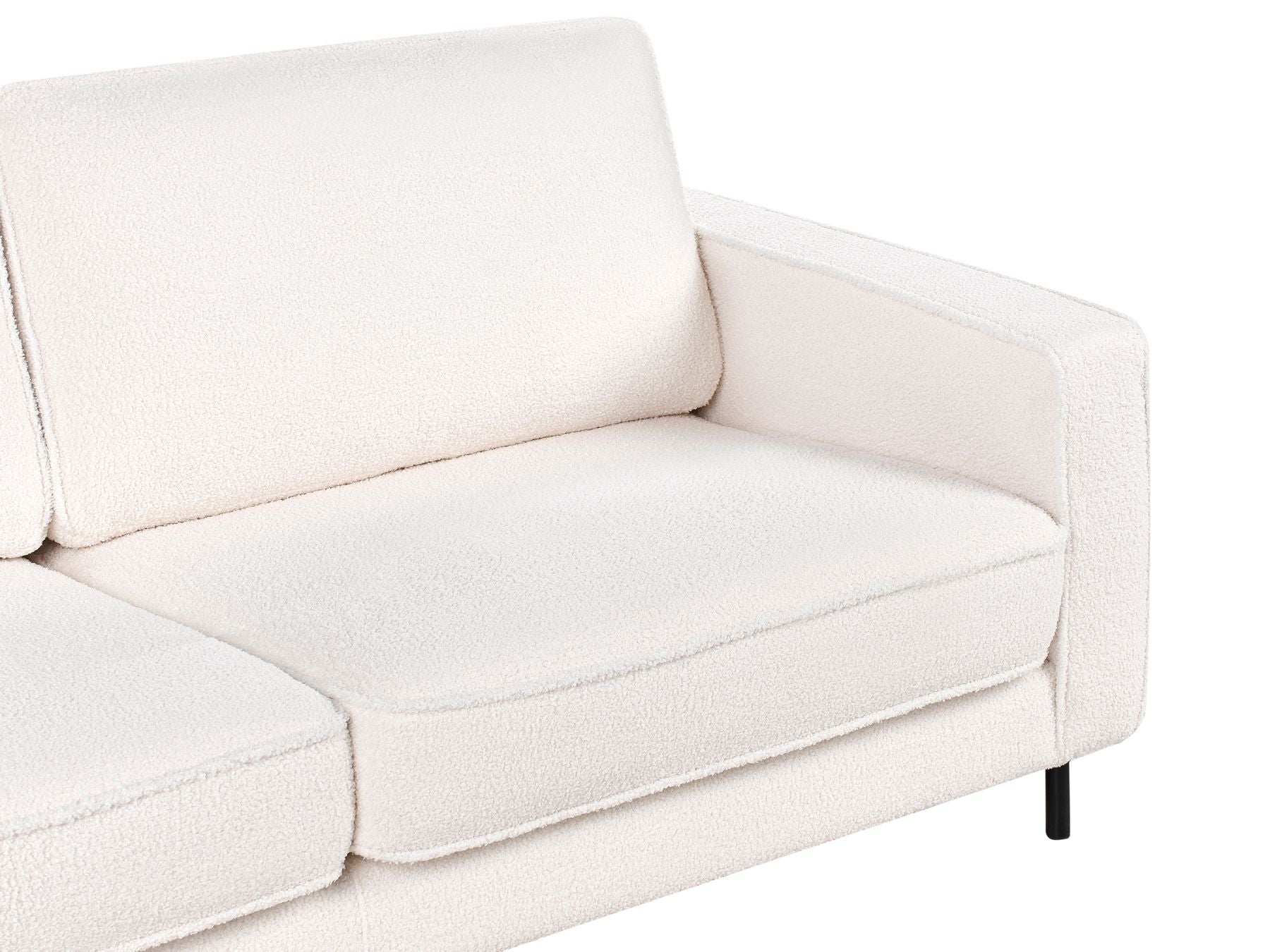 3 Seater Boucle Sofa White SAVALEN