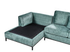 Corner Sofa OSLO Velvet Teal 4 Seater Right Hand