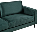 3 Seater Velvet Sofa Green SAVALEN