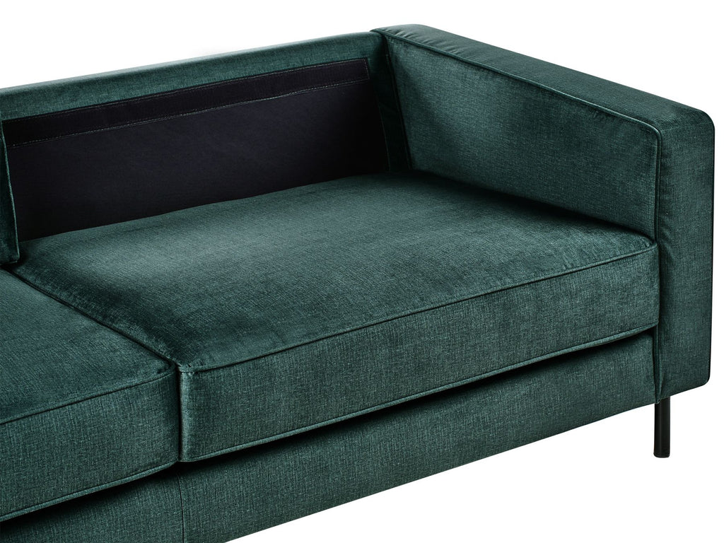 3 Seater Velvet Sofa Green SAVALEN
