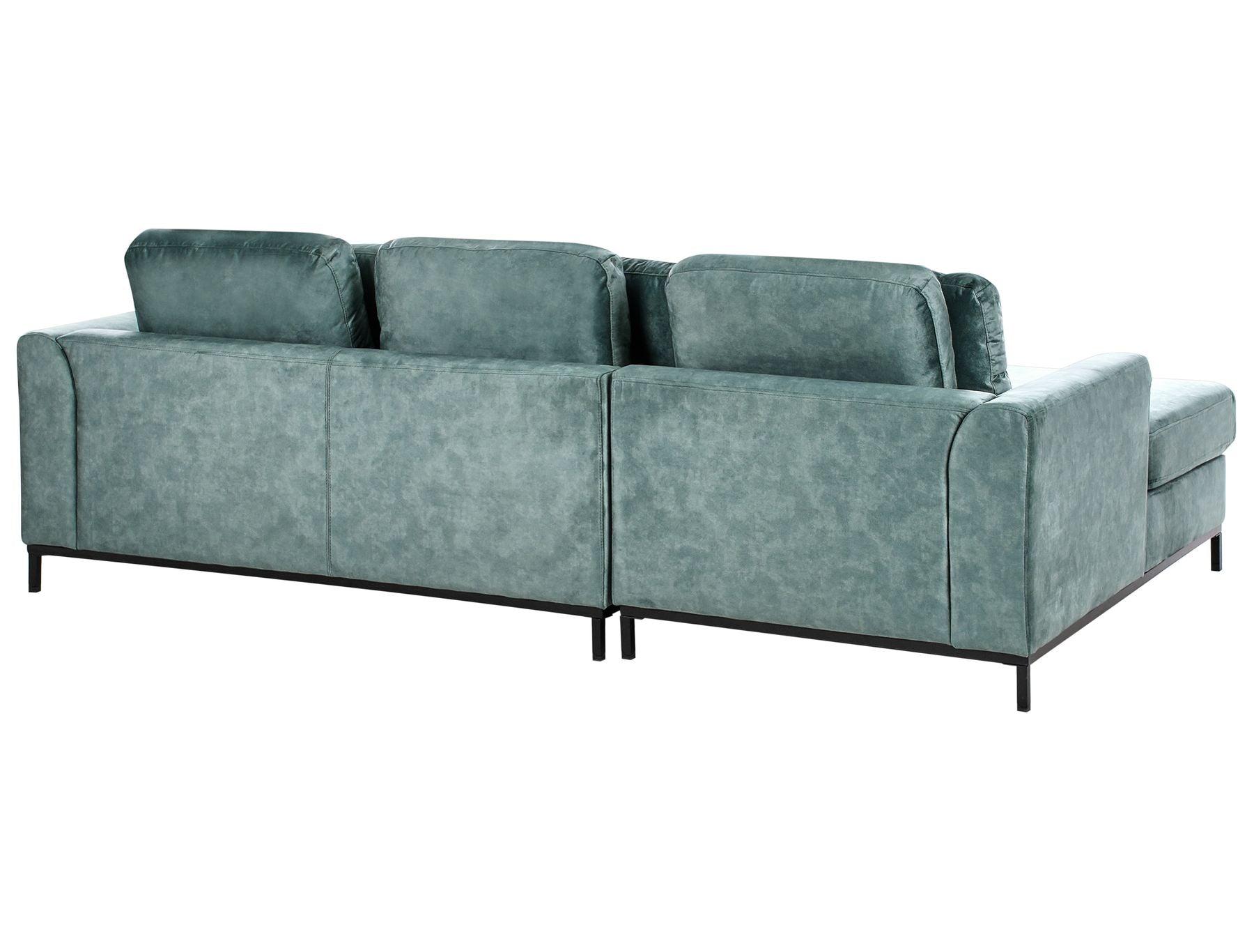 Right Hand Corner Velvet Sofa with Ottoman Teal OSLO