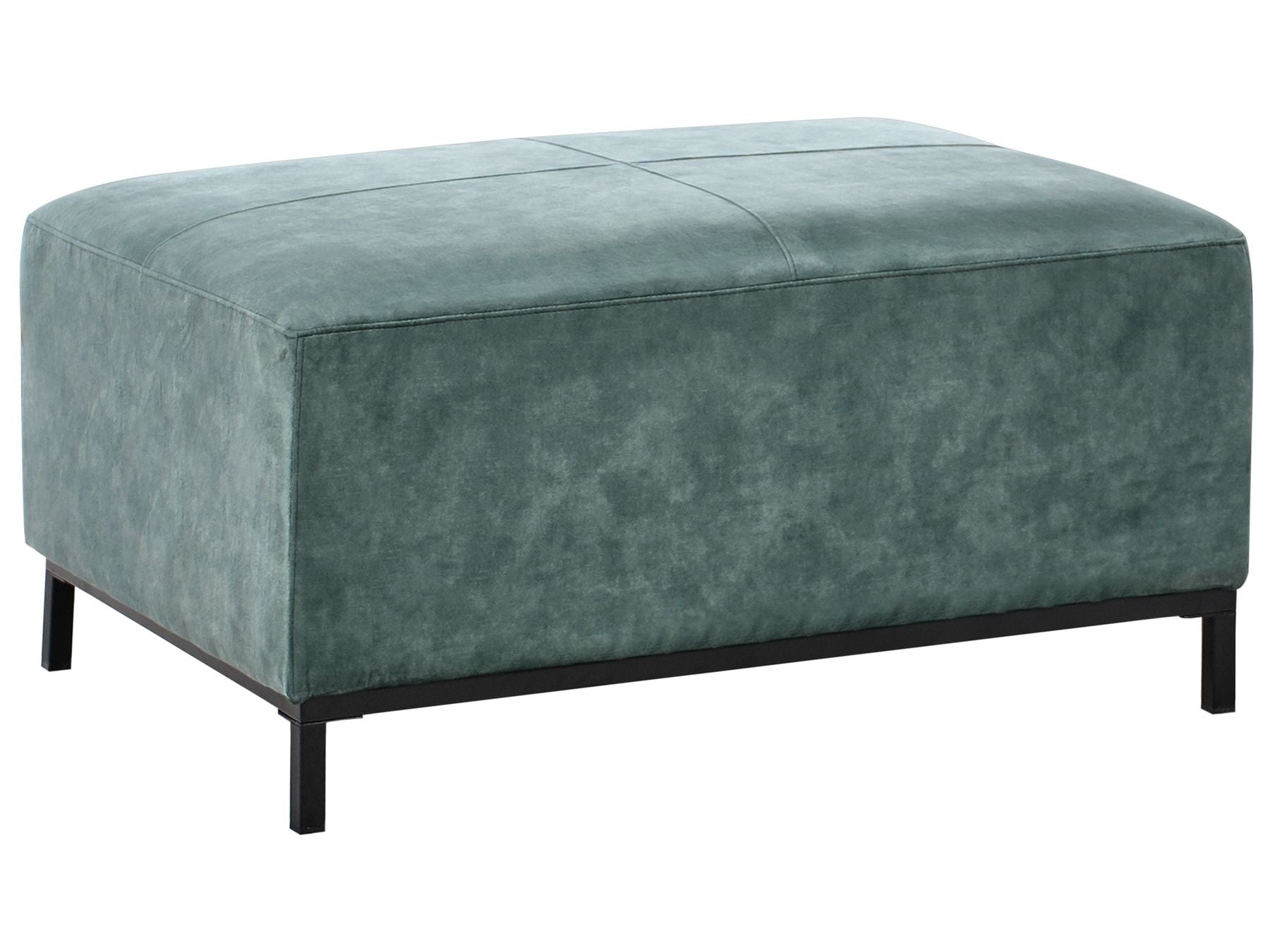 Right Hand Corner Velvet Sofa with Ottoman Teal OSLO
