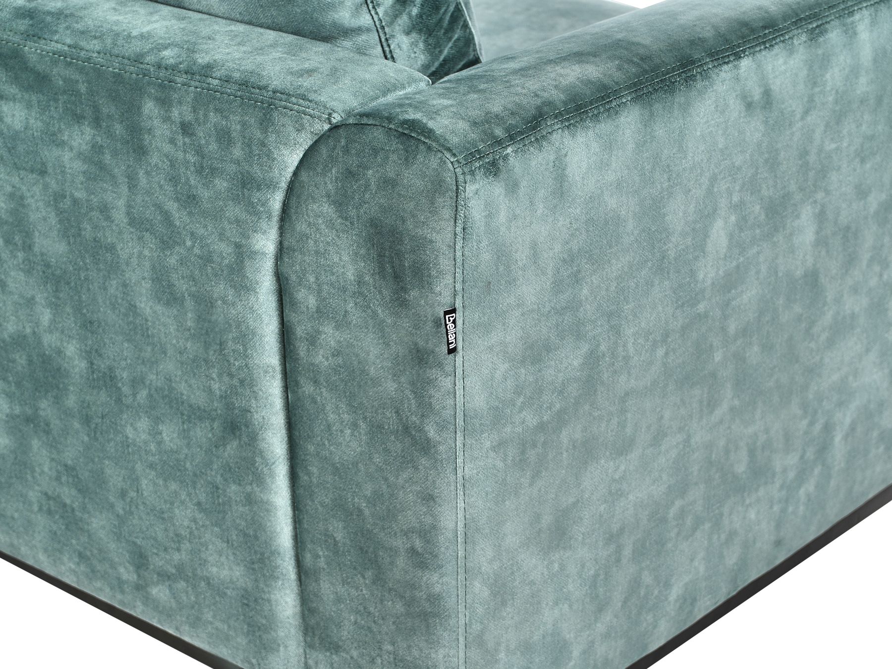 Right Hand Corner Velvet Sofa with Ottoman Teal OSLO