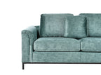 Left Hand Corner Velvet Sofa with Ottoman Teal OSLO