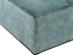 Left Hand Corner Velvet Sofa with Ottoman Teal OSLO
