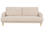 3 Seater Corduroy Sofa Beige TUVE