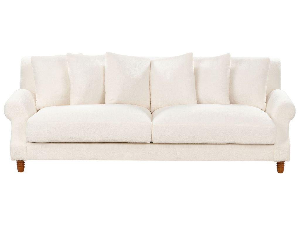3 Seater Boucle Sofa Off-White EIKE