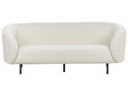 3 Seater Boucle Sofa White and Black LOEN