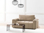 Sofa Bed INNVIK Fabric Brown with Storage 2 Seater