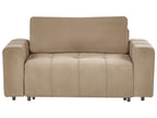 Sofa Bed INNVIK Fabric Brown with Storage 2 Seater