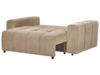Sofa Bed INNVIK Fabric Brown with Storage 2 Seater