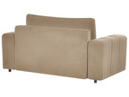 Sofa Bed INNVIK Fabric Brown with Storage 2 Seater