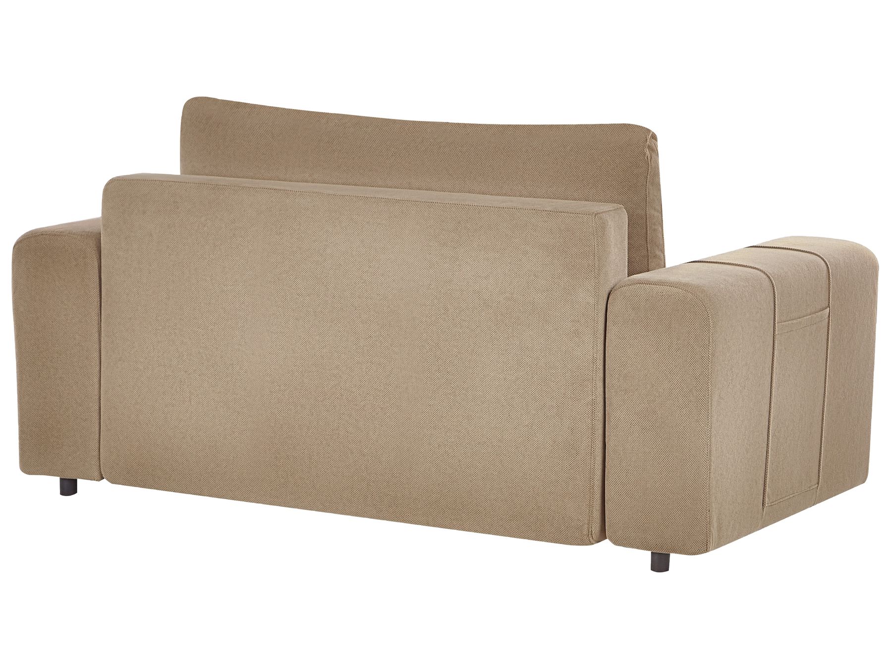 Sofa Bed INNVIK Fabric Brown with Storage 2 Seater