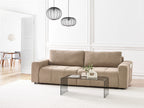 Sofa Bed INNVIK Fabric Brown with Storage 3 Seater