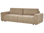 Sofa Bed INNVIK Fabric Brown with Storage 3 Seater