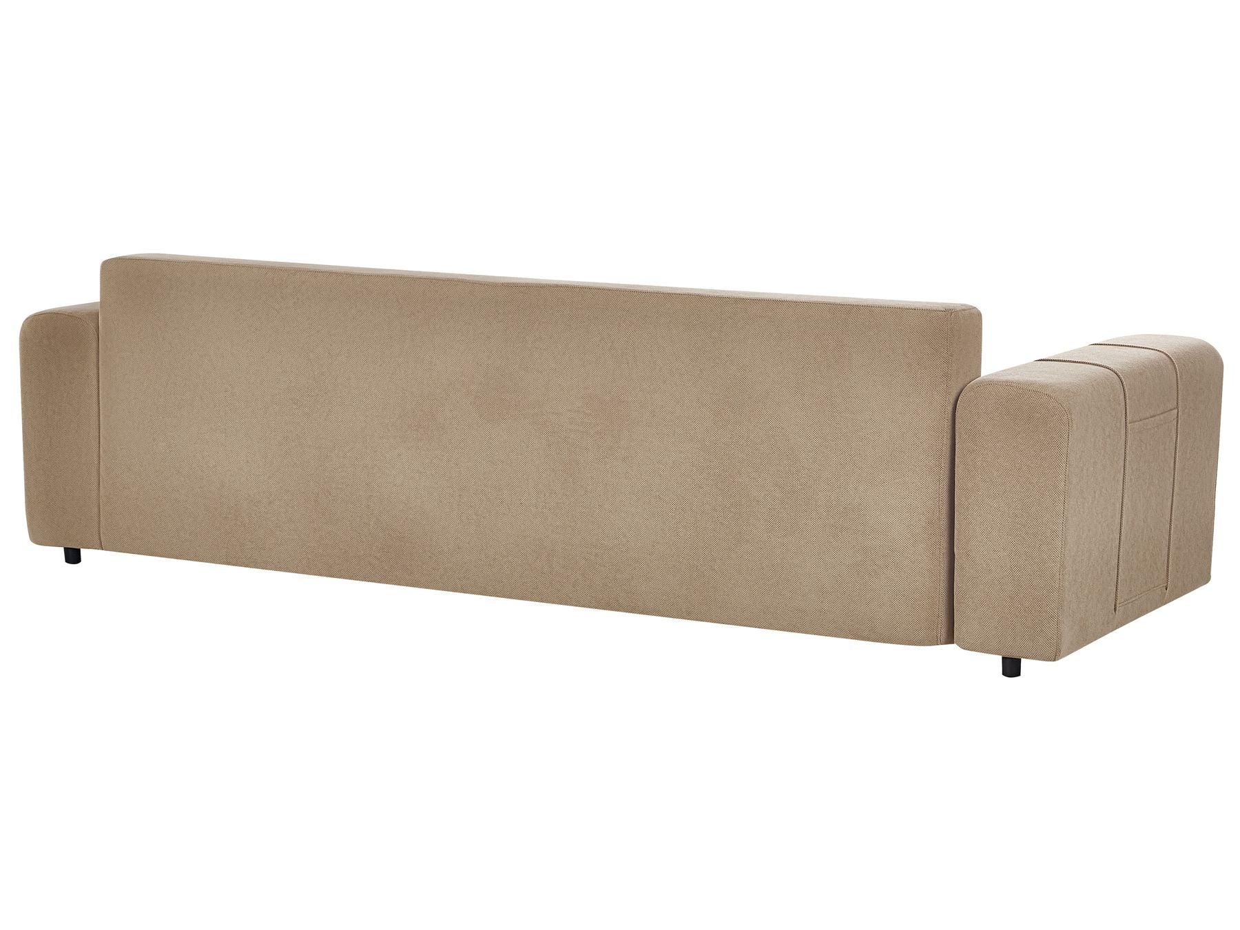 Sofa Bed INNVIK Fabric Brown with Storage 3 Seater