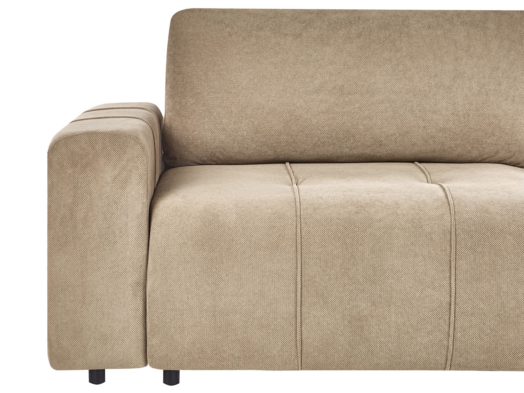 Sofa Bed INNVIK Fabric Brown with Storage 3 Seater