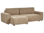 Corner Sofa Bed INNVIK Fabric Brown with Storage 3 Seater Right Hand