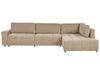 Corner Sofa Bed Fabric Brown 4 Seater Left Hand