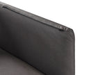 3 Seater Vegan Leather Sofa Black REVSNES