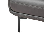 3 Seater Vegan Leather Sofa Black REVSNES