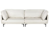 3 Seater Vegan Leather Sofa Off White