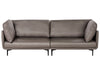 3 Seater Vegan Leather Sofa Brown