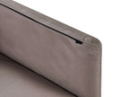 3 Seater Vegan Leather Sofa Brown REVSNES