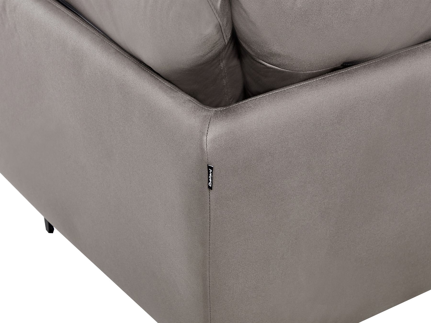 3 Seater Vegan Leather Sofa Brown REVSNES