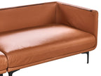 3 Seater Vegan Leather Sofa Golden Brown REVSNES