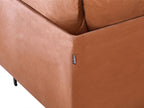 3 Seater Vegan Leather Sofa Golden Brown REVSNES