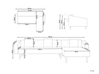 Corner Sofa Bed VADSO Boucle Off-White 4 Seater Left Hand