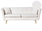 3 Seater Boucle Sofa White FREDERICA