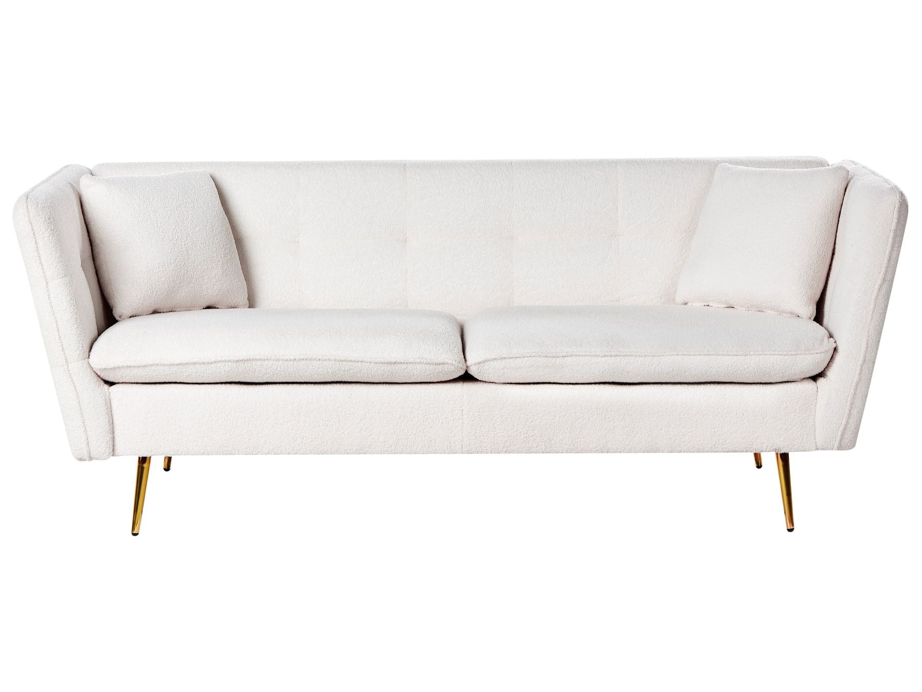 3 Seater Boucle Sofa White FREDERICA