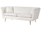 3 Seater Boucle Sofa White FREDERICA