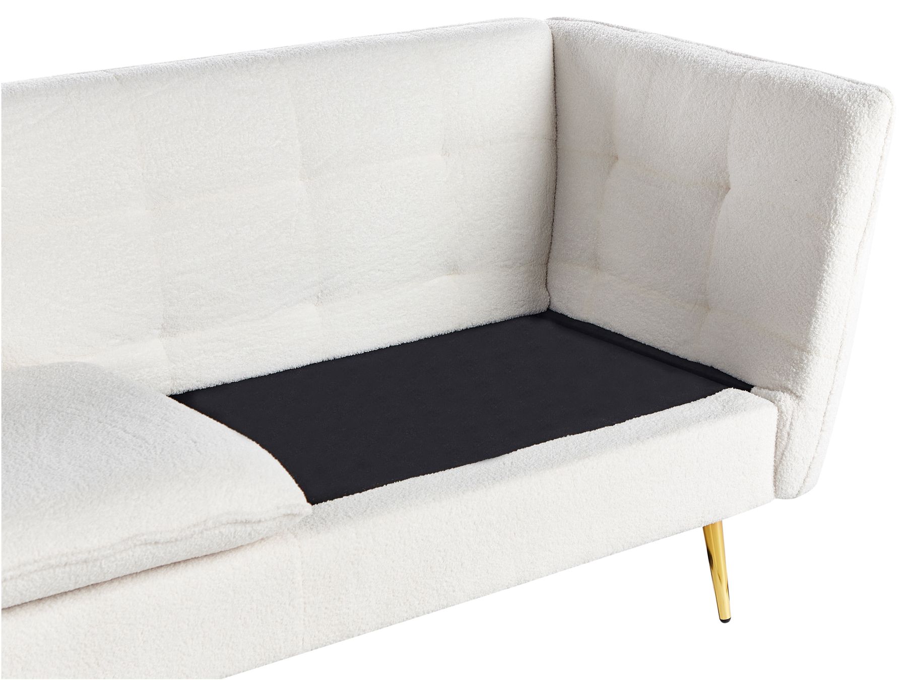3 Seater Boucle Sofa White FREDERICA