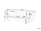 3 Seater Boucle Sofa White FREDERICA