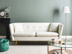 3 Seater Velvet Sofa White FREDERICA