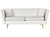 3 Seater Velvet Sofa White