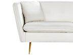 3 Seater Velvet Sofa White FREDERICA