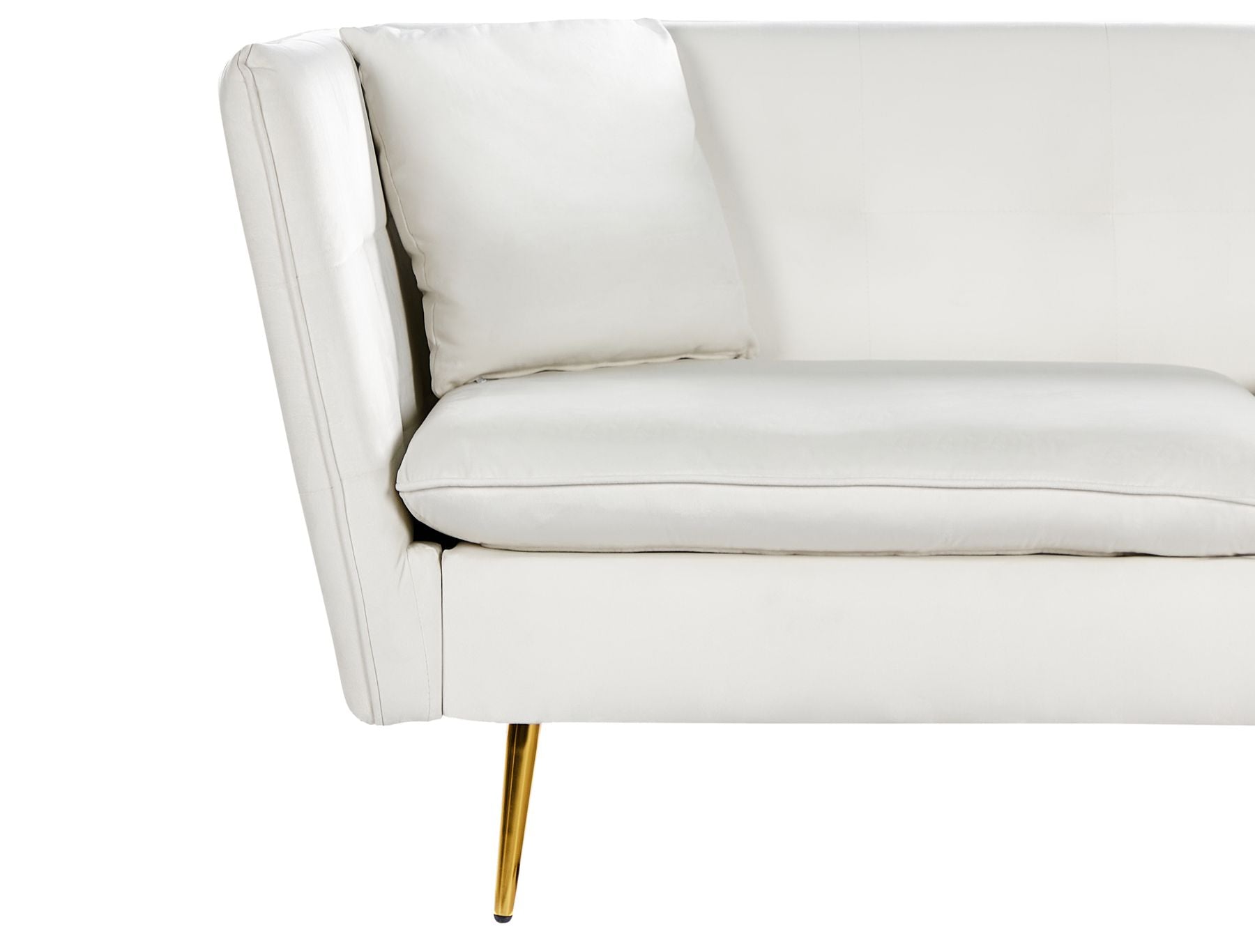 3 Seater Velvet Sofa White FREDERICA