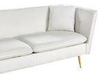 3 Seater Velvet Sofa White FREDERICA