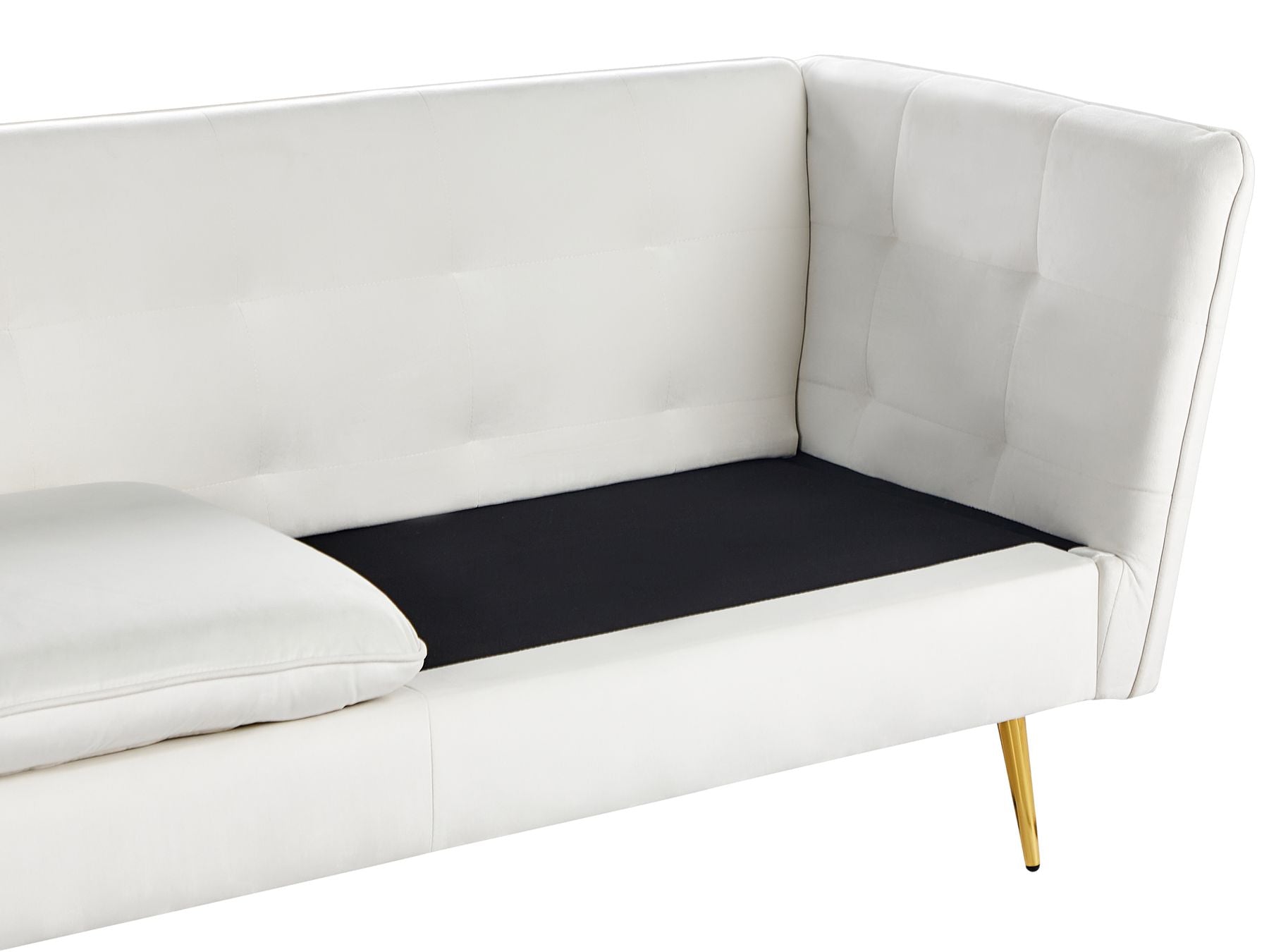 3 Seater Velvet Sofa White FREDERICA