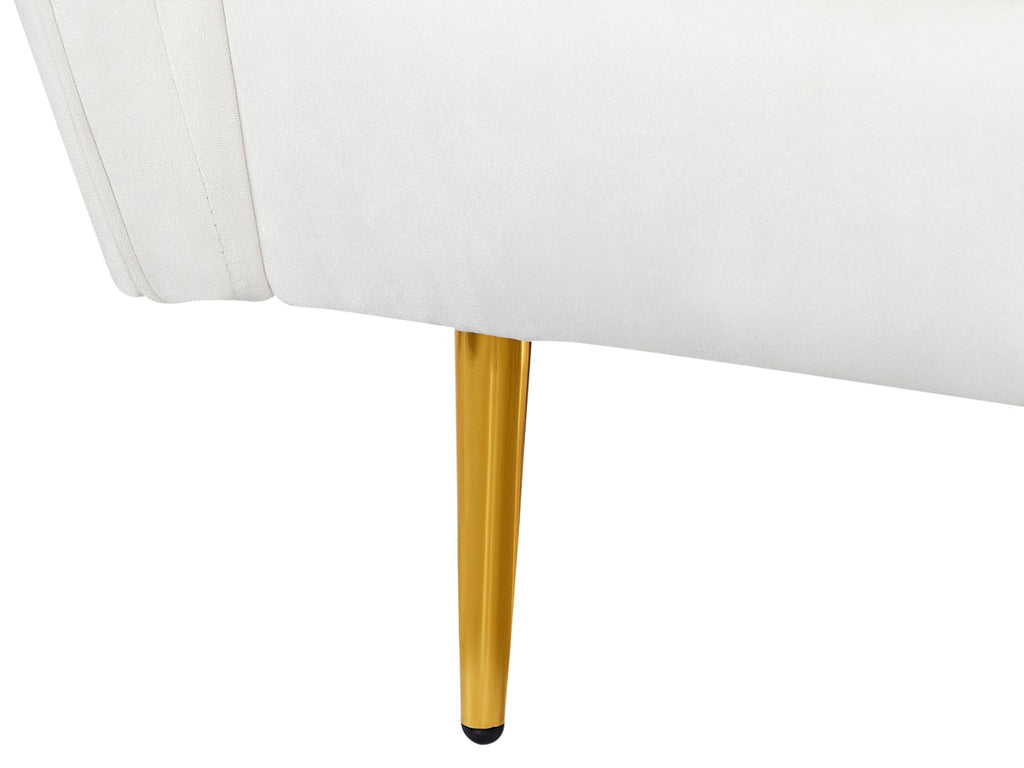3 Seater Velvet Sofa White FREDERICA