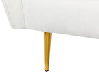 3 Seater Velvet Sofa White FREDERICA