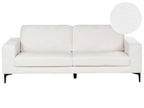 3 Seater Boucle Sofa White VADSTENA
