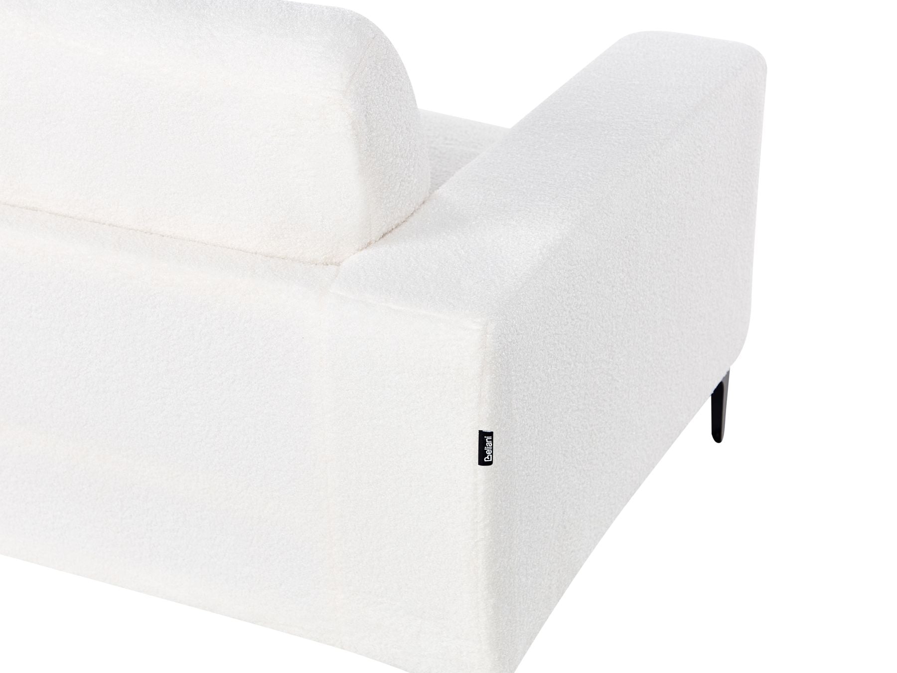 3 Seater Boucle Sofa White VADSTENA