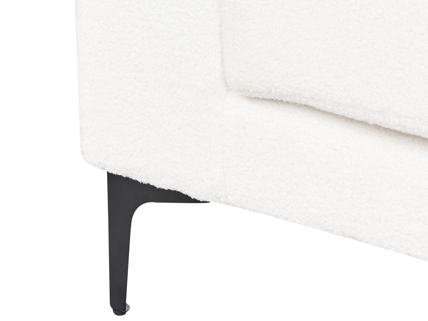 3 Seater Boucle Sofa White VADSTENA