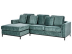 Corner Sofa OSLO Velvet Teal 4 Seater Right Hand
