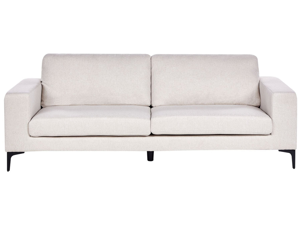 3 Seater Fabric Sofa Beige VADSTENA